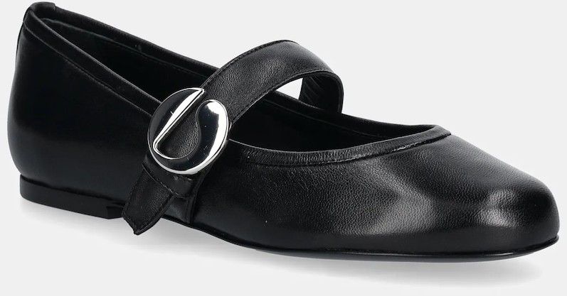 Kožené balerínky Coperni Ballerina Belt Flat čierna farba, COPSH74F6016
