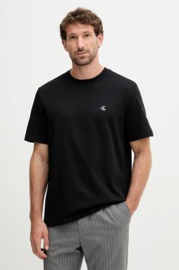 Bavlnené tričko Calvin Klein Jeans pánske, čierna farba, jednofarebné, LV04RC275G