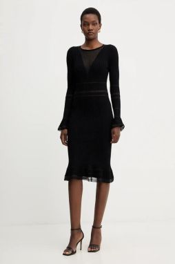 Šaty Herve Leger Connie čierna farba, mini, priliehavé, DSR8524099