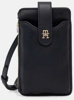 Peňaženka Tommy Hilfiger dámska, tmavomodrá farba, AW0AW17751