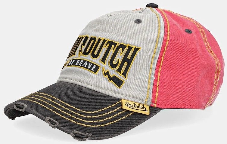 Bavlnená šiltovka Von Dutch červená farba, VD.1.CB.RETRO