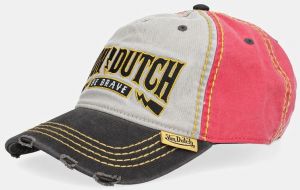 Bavlnená šiltovka Von Dutch červená farba, VD.1.CB.RETRO