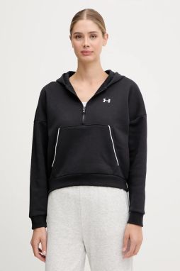 Mikina Under Armour Rival čierna farba, s kapucňou, melanžová, 6003707