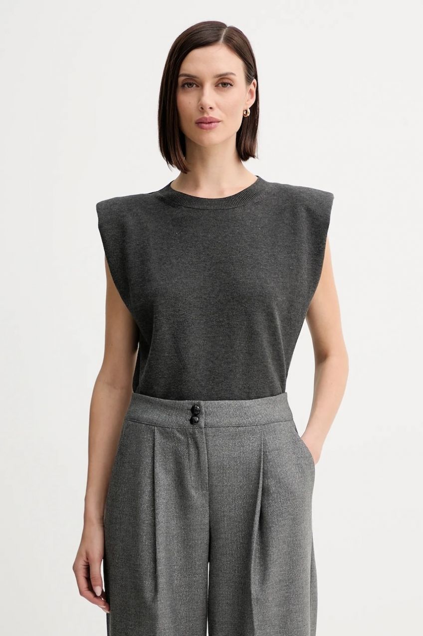 Vesta Twinset dámska, šedá farba, ľahký, 252TF3031