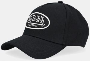 Bavlnená šiltovka Von Dutch čierna farba, VD.0.CAS1.LOFB6