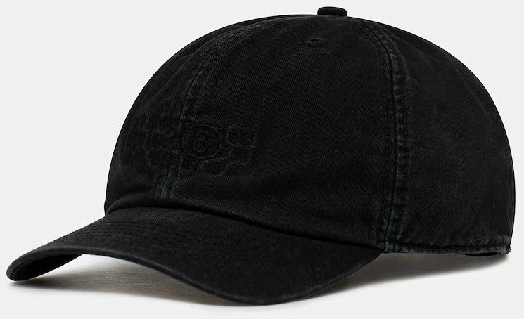 Bavlnená šiltovka MM6 Maison Margiela čierna farba, SH2TC0004.M35190.899