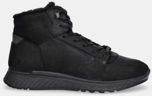 Nubukové topánky Ecco Exostride Mid Warm čierna farba, 835414-02001