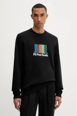 Mikina PS Paul Smith čierna farba, s potlačou, M2R-191Z-TP5408