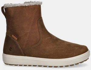 Semišové snehule Ecco Soft 7 Tred Warm hnedá farba, 450753-02034