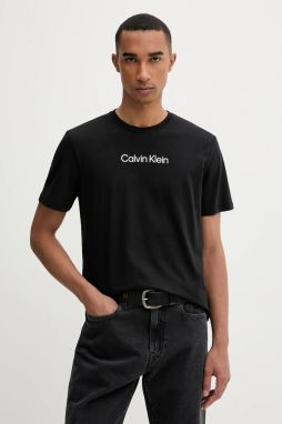Bavlnené tričko Calvin Klein pánske, čierna farba, s potlačou, LV04LD230G