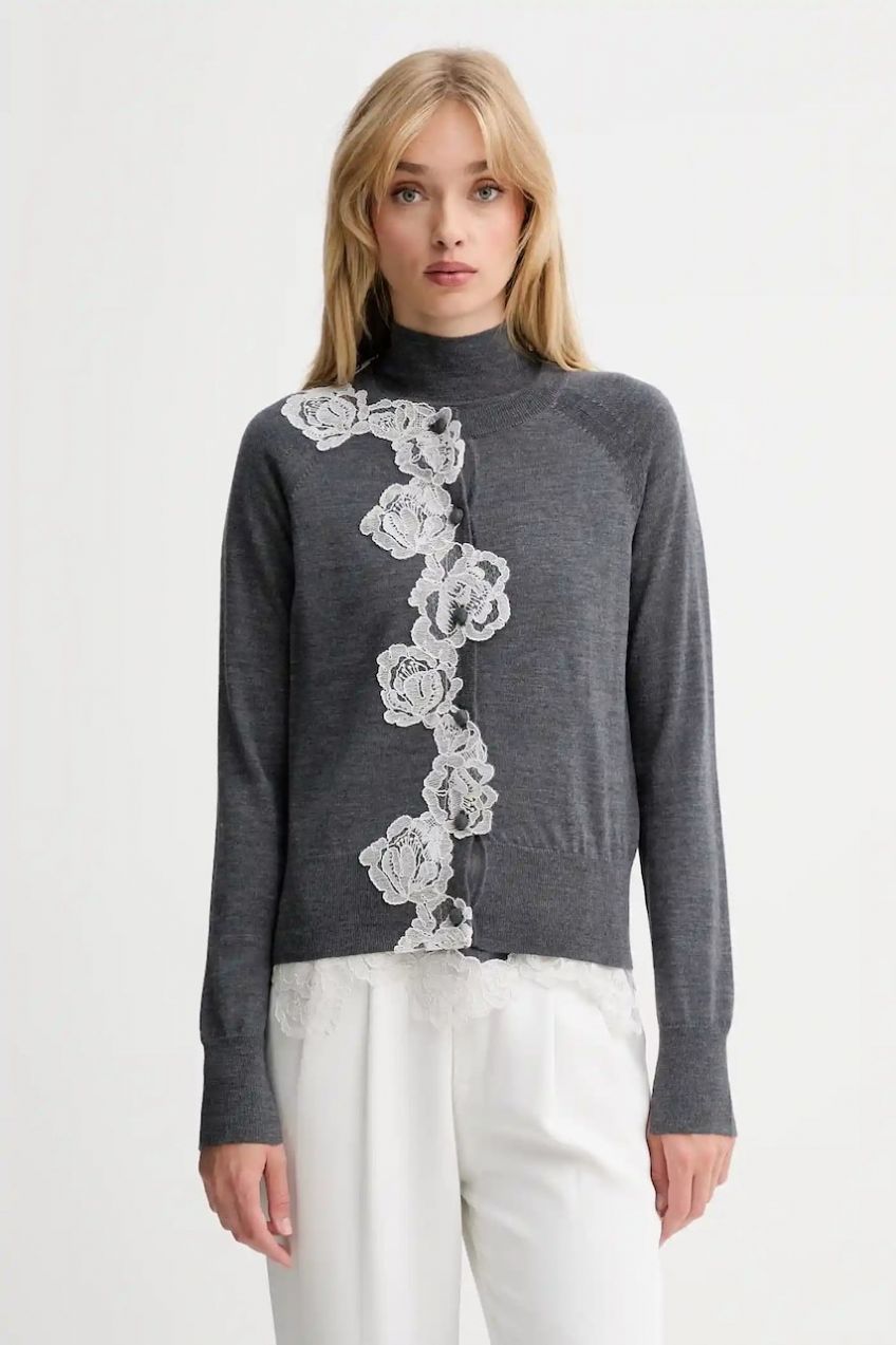 Detský flísový overal Blugirl Blumarine šedá farba, ľahké, RF5222.MA82O