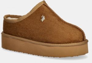 Papuče U.S. Polo Assn. VERA001 hnedá farba, VERA001W/EH1