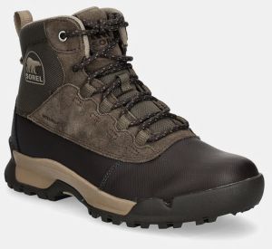 Kožená obuv Sorel BUXTON LITE LACE PLUS WP pánska, hnedá farba, 2084871245