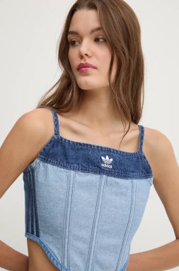Džínsový top adidas Originals x Ksenia Schneider jednofarebná, IW5671