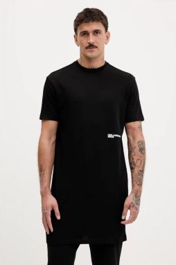 Bavlnené tričko Karl Lagerfeld Jeans pánske, čierna farba, s potlačou, A4M17027
