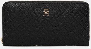 Peňaženka Tommy Hilfiger dámska, čierna farba, AW0AW17955