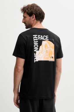 Bavlnené tričko The North Face pánske, čierna farba, s potlačou, NF0A8EE9JK31