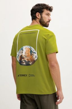Športové tričko adidas TERREX zelená farba, s potlačou, KC2351