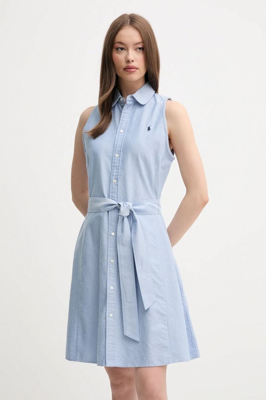 Bavlnené šaty Polo Ralph Lauren mini, áčkový strih, 211906437