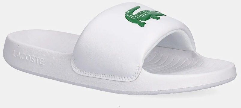 Šľapky Lacoste SERVE SLIDE 1.0 biela farba, na platforme, 49CFA0022