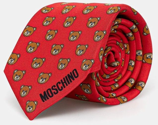 Hodvábna kravata Moschino čierna farba, M5260 55059