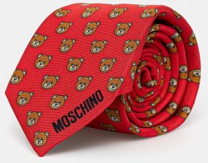 Hodvábna kravata Moschino čierna farba, M5260 55059