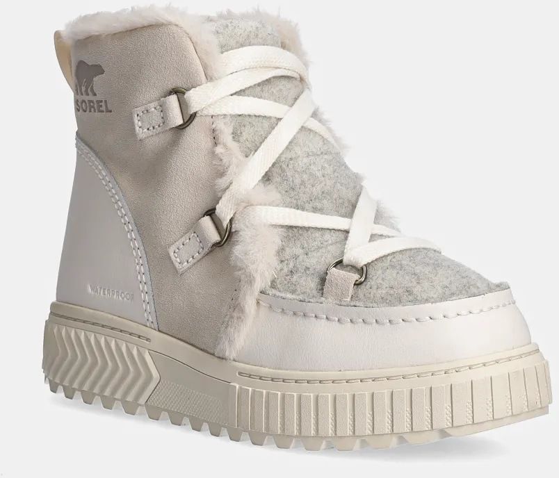 Semišové snehule Sorel ONA AVE ALPINE BOOT WP F béžová farba, 2109381191