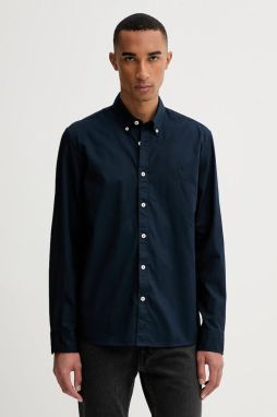 Bavlnená košeľa Marc O'Polo modrá farba, regular, s golierom button-down, B21726842342