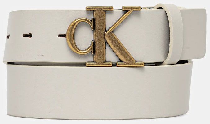 Opasok Calvin Klein Jeans dámsky, béžová farba, LV04K7002G