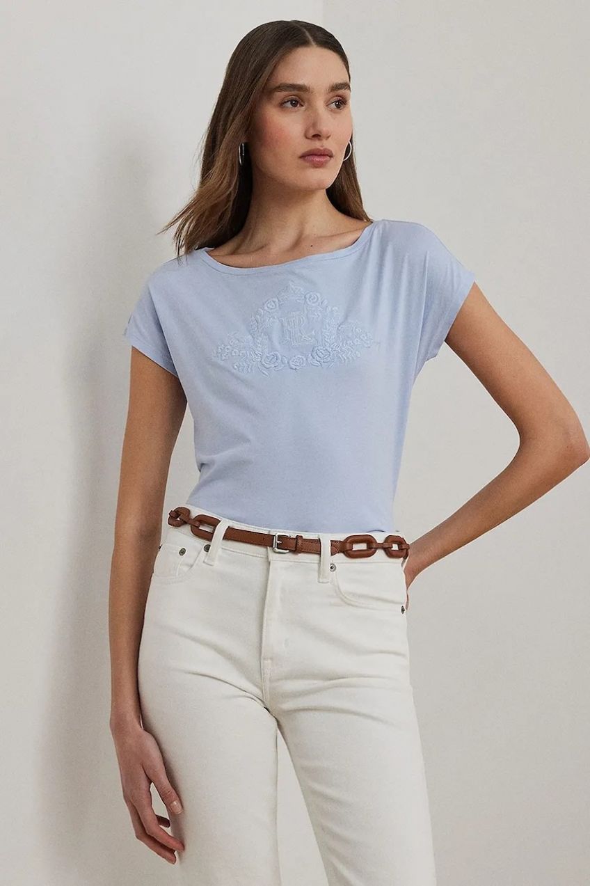 Bavlnené tričko Lauren Ralph Lauren dámske, 200963873