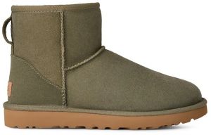Semišové snehule UGG Classic Mini II zelená farba, 1016222.MSSGR