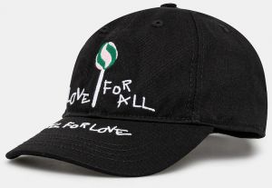 Bavlnená šiltovka Fiorucci Lollipop čierna farba, s nášivkou, U02SPAHA135CO01BK03