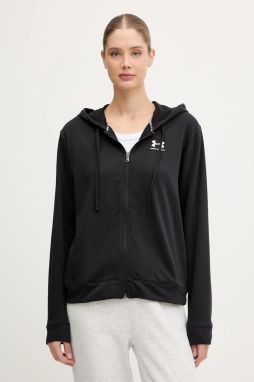 Mikina Under Armour UA Rival čierna farba, s kapucňou, s potlačou, 6005509