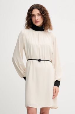 Šaty Gaudi béžová farba, mini, áčkový strih, 521FD15018