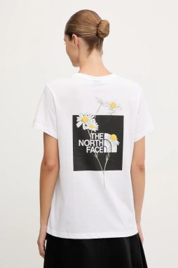 Bavlnené tričko The North Face dámske, biela farba, NF0A8F67FN41