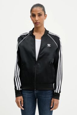 Mikina adidas Originals SST SATIN čierna farba, s nášivkou, JZ6733