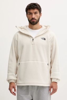 Fleecová mikina The North Face Dirus béžová farba, s kapucňou, jednofarebná, NF0A8F1X11P1