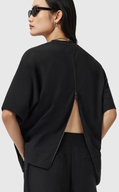 Blúzka AllSaints DANI čierna farba, jednofarebná, W002JD