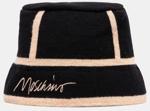 Vlnený klobúk Moschino čierna farba, M3353 65460