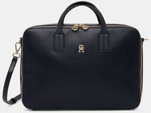 Taška Tommy Hilfiger tmavomodrá farba, AW0AW18004
