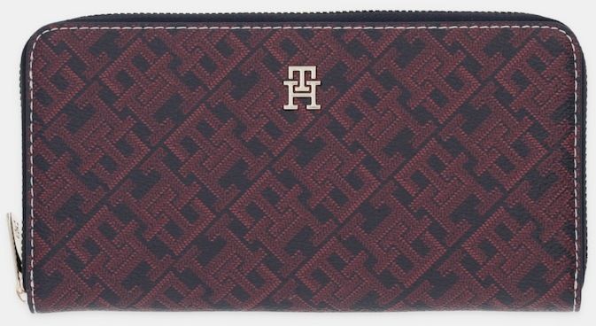 Peňaženka Tommy Hilfiger dámska, tmavomodrá farba, AW0AW18021