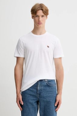 Tričko Abercrombie & Fitch 3-pak pánsky, zelená farba, jednofarebný