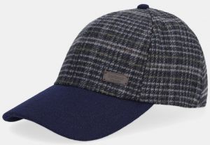 Vlnený šilt Barbour zelená farba, vzorovaný, MHA0867