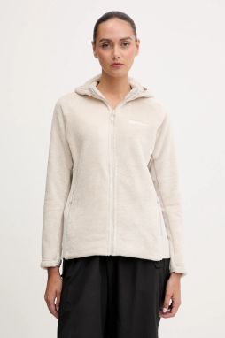 Športová mikina Jack Wolfskin Rotwand béžová farba, s kapucňou, jednofarebná, A61897