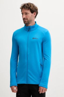 Športová mikina Jack Wolfskin Kolbenberg šedá farba, jednofarebná, A63964