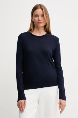 Sveter s prímesou hodvábu United Colors of Benetton béžová farba, ľahké, 1ZRED10CP