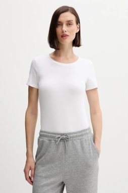 Tričko Tommy Hilfiger 2-pak dámske, biela farba, UW0UW05974