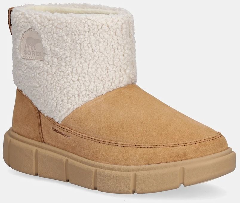 Semišové snehule Sorel SOREL EXPLORER III SLIP-ON COZY WP hnedá farba, 2079341252