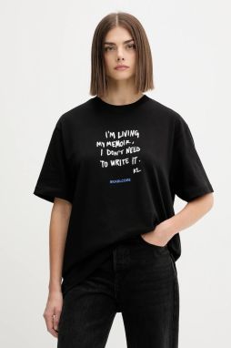 Bavlnené tričko Karl Lagerfeld Jeans dámske, čierna farba, A4W17009