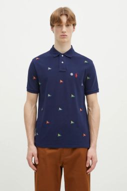 Bavlnené polo tričko Polo Ralph Lauren Shirt pánske, tmavomodrá farba, s nášivkou, 710964722
